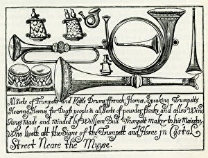 Horns Gallery: London Trade Card - William Bull, Musical Instruments