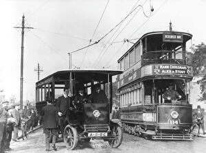 Drivers Gallery: A London tram overtaking a trolleybus