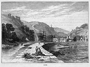 English Coastal Landscapes Prints: LOOE, Cornwall