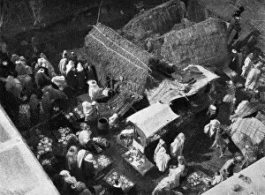 Looking down over the old Fish Market, Tangier, Morocco