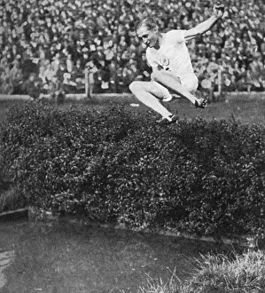 Lord Burghley in the steeplechase at Stamford Bridge Lord Burghley in the steeplechase at Stamford Bridge