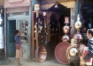 Lorna Holder photographing the front of a Egyptian novelty s Lorna Holder photographing the front of a Egyptian novelty s