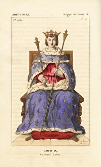Louis IX, King of France, in ceremonial robes, 13th century Louis IX, King of France, in ceremonial robes, 13th century