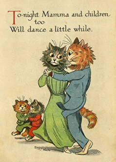 Louis Wain, Daddy Cat - all the family dancing Louis Wain, Daddy Cat - all the family dancing