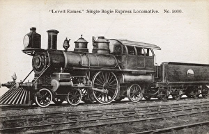 Lovett Eames, single bogie express locomotive, America Lovett Eames, single bogie express locomotive, America