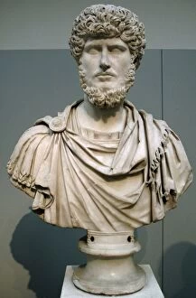 Lucius Verus (130-169 AD). Roman co-emperor. Bust. Marble