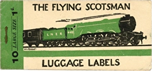 Luggage label design, The Flying Scotsman Luggage label design, The Flying Scotsman