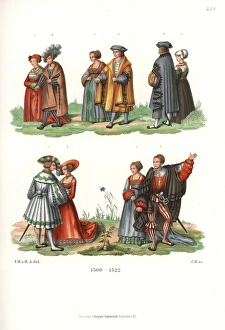 Luxurious fashions of the nobility of Augsburg, early 16thC Luxurious fashions of the nobility of Augsburg, early 16thC