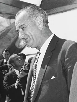 <b class=qtipBold><figcaption>Lyndon Johnson</figcaption></b><br>Close-up of Vice-President Johnson at US Army Missile Command, 1962 Date: 1962<br><em>© Mary Evans / National Archives</em> Lyndon Johnson
