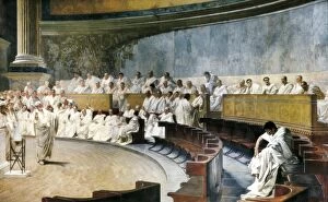 Interiors Gallery: MACCARI, Cesare (1840-1919). Cicero Denouncing