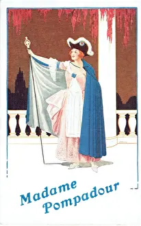 Vintage Theatre Posters UK Prints: Madame Pompadour by Frederick Lonsdale and Harry Graham