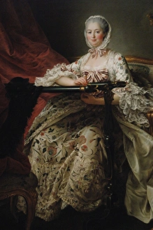 Madame de Pompadour at her Tambour Frame, 1763-1764. By the Madame de Pompadour at her Tambour Frame, 1763-1764. By the