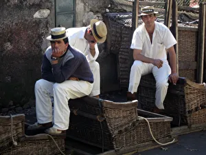 Bored Gallery: Madeira - Monte sledge drivers, or carreiros