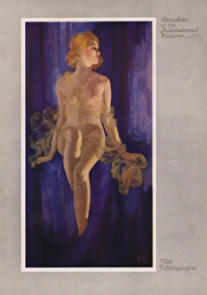 <b class=qtipBold><figcaption>Mademoiselle Champagne</figcaption></b><br>Mlle Champagne - one of the beauties at the International Casino, New York, 1937 Date: 1937<br><em>© Mary Evans / Jazz Age Club Collection</em> Mademoiselle Champagne