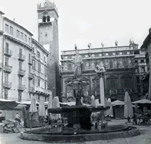 Belltower Gallery: Madonna Verona Fountain, Piazza Erbe, Verona, Italy