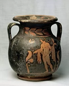 Hellenic Gallery: Magna Graecia. Red figure pottery. Amphora. Decoration. Eph