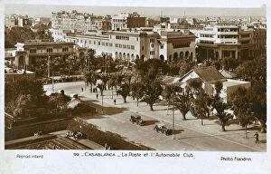 Postal Gallery: Main Post Office and Automobile Club, Casablanca, Morocco