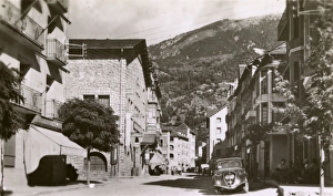 Main street, Les Escaldes, Valleys of Andorra, Andorra Main street, Les Escaldes, Valleys of Andorra, Andorra