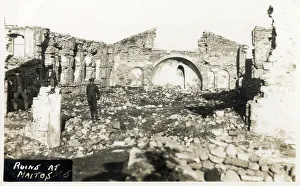 Maitos, Chanakkale - Dardanelles, Turkey - Ruins of the Church - destroyed during WW1. Date: 1923 Maitos, Chanakkale - Dardanelles, Turkey - Ruins of the Church - destroyed during WW1. Date: 1923