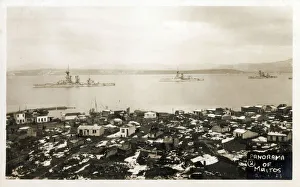 Maitos, Chanakkale - Turkey - Panorama with Royal Navy Ships (from left): HMS Emperor of India Maitos, Chanakkale - Turkey - Panorama with Royal Navy Ships (from left): HMS Emperor of India