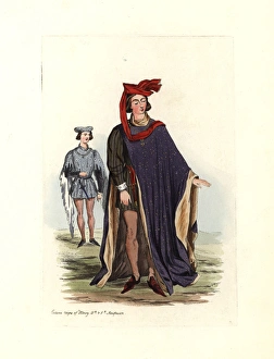 Male costume from the reigns of Henry IV and V (1399-1422) Male costume from the reigns of Henry IV and V (1399-1422)