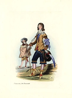 Male costume at the time of the Commonwealth Male costume at the time of the Commonwealth