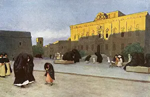 Malta Print: Piazza Regina at Sunset, 1909