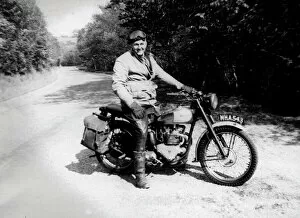 Bikes Gallery: Man & 1948 Triumph motorcycle