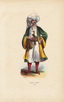 Man from Bukhara, Uzbekistan, in turban, cloak Man from Bukhara, Uzbekistan, in turban, cloak
