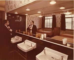 Man in dormitory at Baden Powell House, London Man in dormitory at Baden Powell House, London