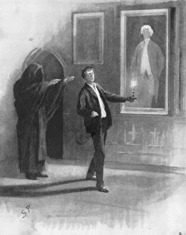 Scary Gallery: Man and ghost