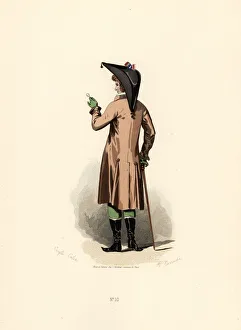 Man in hazelnut colour coat with monocle Man in hazelnut colour coat with monocle