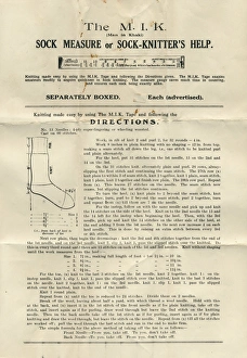 Man in Khaki - instructions for knitting socks, WW1 Man in Khaki - instructions for knitting socks, WW1