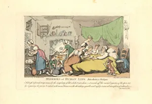 Thumb Gallery: Man in his sick bed surrounded by doting wife, children