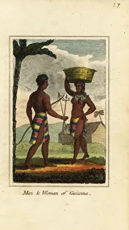 Man and woman of Guianna or Guyana, South America, 1818 Man and woman of Guianna or Guyana, South America, 1818