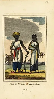 Man and woman of Hindostan or Hindustan, 1818 Man and woman of Hindostan or Hindustan, 1818