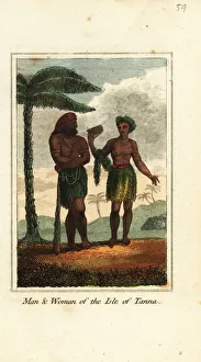Man and woman of the Isle of Tanna, Vanuatu, 1818 Man and woman of the Isle of Tanna, Vanuatu, 1818