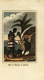 Man and woman of Issinia, Guinea, West Africa, 1818 Man and woman of Issinia, Guinea, West Africa, 1818