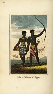 Man and woman of Jagga or Chaga, Africa, 1818 Man and woman of Jagga or Chaga, Africa, 1818