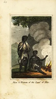 Man and woman of the Land of Fire or Tierra del Fugo, 1818 Man and woman of the Land of Fire or Tierra del Fugo, 1818