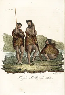 Maori family in Dusky Bay, New Zealand Maori family in Dusky Bay, New Zealand