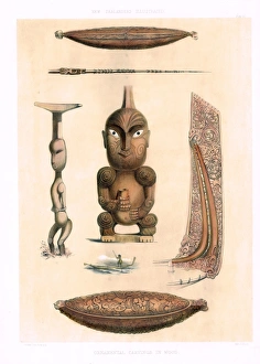 Maori Ornamental Wooden Carvings - New Zealand Maori Ornamental Wooden Carvings - New Zealand