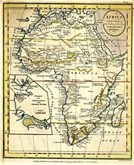 Map of Africa, with travellers routes Map of Africa, with travellers routes