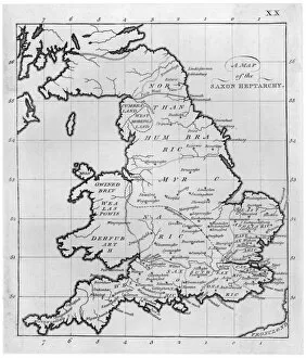 Saxon Gallery: Map / Britain / Saxon Period