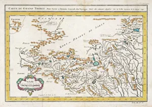 <b class=qtipBold><figcaption>Map/China/Tibet 1749</figcaption></b><br>CARTE DU GRAND THIBET scale in French leagues<br><em>© Mary Evans Picture Library</em> Map/China/Tibet 1749
