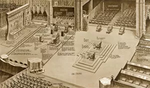 Chair Gallery: Map of the Coronation ritual within Westminster Abbey