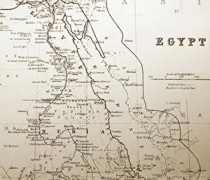 Maps Collection: Map of Egypt, Victorian period