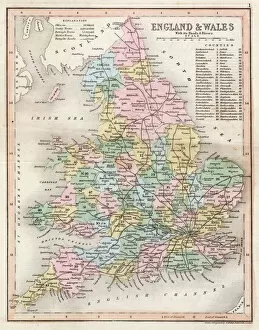 Roads Gallery: Map / England & Wales 1857