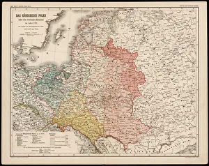 <b class=qtipBold><figcaption>Map/Europe/Poland 1772</figcaption></b><br>A German map of Poland and its neighbours in the late 18th century<br><em>© Mary Evans Picture Library</em> Map/Europe/Poland 1772