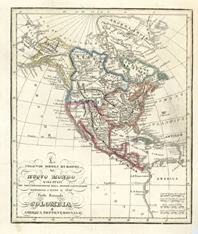 Map of the European colonies in the New World, 1846 Map of the European colonies in the New World, 1846